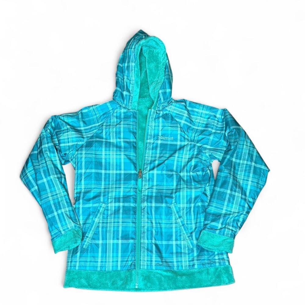 Blue marmot girls reversible zip up jacket